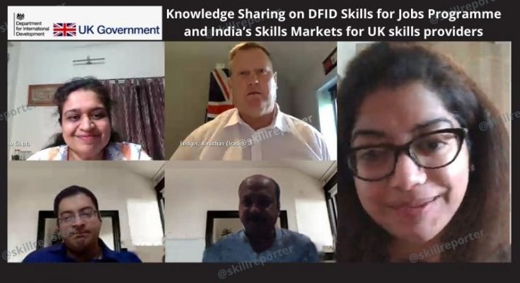 Knowledge sharing session on DFID Skills for Jobs program and India Skill Market to UK Skills Provider - Skill Reporter