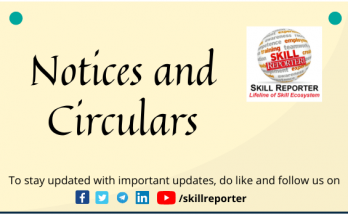 Notices and Circulars at Skill Reporter