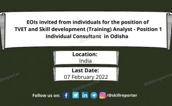 ADB EOI for Individual Consultant Position 1 at SkillReporter