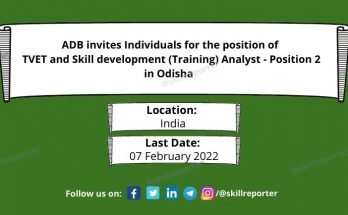 ADB EOI for Individual Consultant Position 2 at SkillReporter