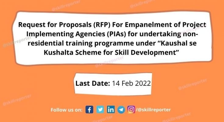 NMDFC Kaushal Se Kushalta RFP at SkillReporter