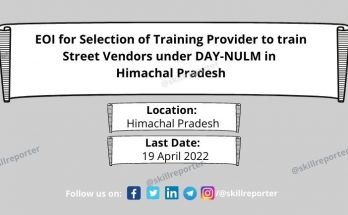 EOI Himachal Pradesh Street Vendor Skill Training April 2022 SkillReporter