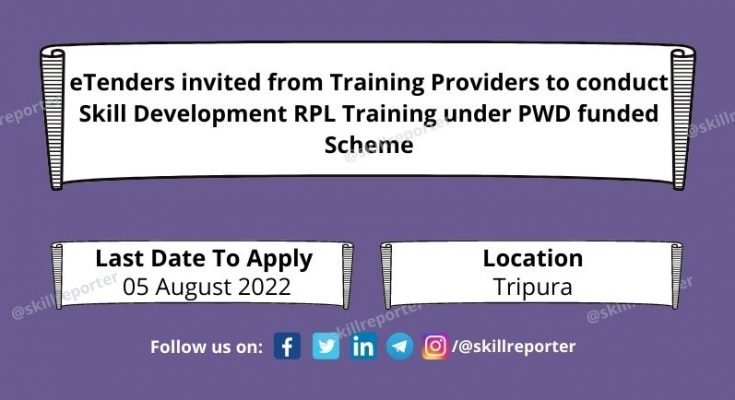 Tripura RFP Tender Skill Development RPL PWD Scheme July 2022 - SkillReporter