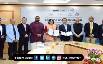 ESSCI Samsung MoU Signing Youth Skill Development in emerging technologies artificial intelligence internet of things, read more at SkillReporter.com