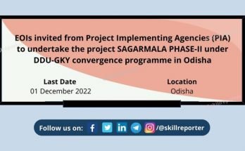 ORMAS Odisha invites EOI Tender from PIAs for Sagarmala Project under DDUGKY; read more at SkillReporter.com