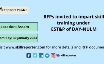 Assam DAY NULM Skill Development RFP Tender India; read more at skillreporter.com