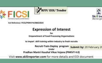 FICSI RTD Model PMKVY 4.0 Skill Development India EOI Tender Food Sector; read more at skillreporter.com