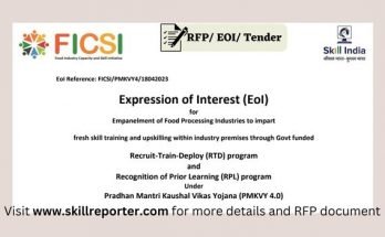 FICSI RTD RPL under PMKVY 4.0 Skill Development EOI Tender India; read more at skillreporter.com