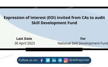 MSDE NSDF CA Audit Skill Development EOI Tender; read more at skillreporter.com