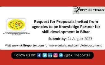Bihar BSDM invites RFP from agencies to be Knowledge Partner; read more at skillreporter.com