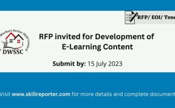 DWSSC invites RFP Tender from eligible agencies for development of E-Learning Content