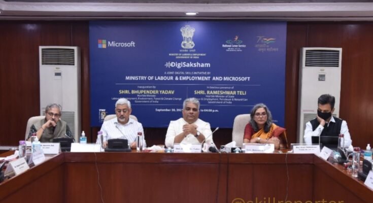 Microsoft launched DigiSaksham for digital skill development in India; read more at skillreporter.com