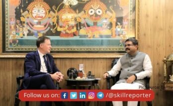 Skill Minister Dharmendra Pradhan meeting Meta Global President Nick Clegg for Skill Development in Odisha; read more at skillreporter.com