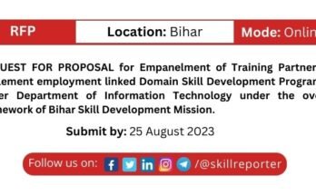 BSDM Bihar Skill Development IT Training Partners RFP Tender India; read more at skillreporter.com