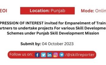 PSDM Punjab invites EOI Tender from Training Partners for Skill Development in the state; read more at skillreporter.com