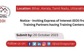 HMCGSSC DWSSC Skill Development EOI to empanel Training Providers in Bihar Kerala Uttarakhand Tamil Nadu; read more at skillreporter.com