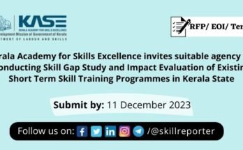 Kerala KASE RFP Skill Gap Study and Impact Evaluation of Existing Short Term Skill Training Programmes in Kerala