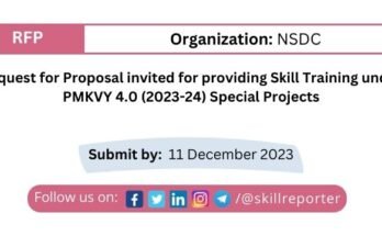 NSDC RFP Tender for skill development through special project under PMKVY 4.0