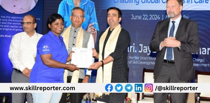 Young Healthcare Professionals felicitated for learning German Language under Skill India International; read more at skillreporter.com