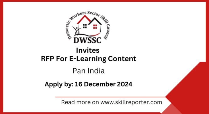 HMCGSSC Invites RFP For Development of E-Learning Content; read more at skillreporter.com