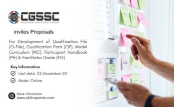 CGSSC Invites EOI To Develop Q-File, QPs, Curriculum, Handbook and Guide; read more at skillreporter.com