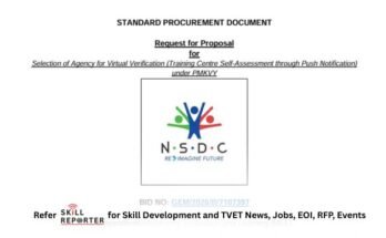 NSDC invites rfp from agencies to build mobile app-based solution for virtual verification of PMKVY training centres; read more at skillreporter.com