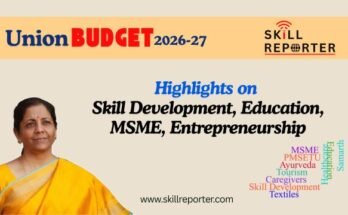 Highlights from Union Budget 2026 on Skill Development Education MSME and Entrepreneurship; read more at skillreporter.com