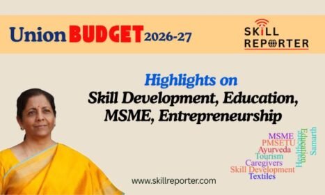Highlights from Union Budget 2026 on Skill Development Education MSME and Entrepreneurship; read more at skillreporter.com