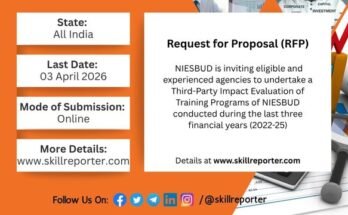 NIESBUD RFP for Impact Evaluation of Training Program; read more at skillreporter.com