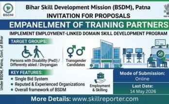 BSDM Bihar invites RFP from Training Partners For Employment Linked Skill Development Program for PwDs & Transgenders; read more at skillreporter.com