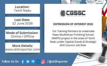 CGSSC EOI for Training Partners for Naan Mudhalvan Project in Tamil Nadu