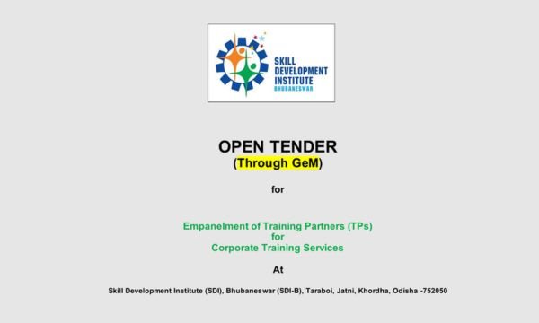 SDI Bhubaneswar Corporate Training Tender; read more at skillreporter.com