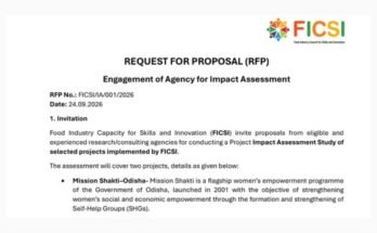 FICSI RFP for Engagement of Agency for Impact Assessment; read more details at skillreporter.com