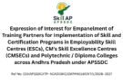 APSSDC Invites EOI for Empanelment of Training Partner for Implementation of Skill Certification programs in ESCs and CMSECs