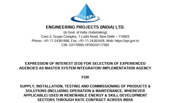 Engineering Products India Limited EOI for Implementation Agencies in Renewable Energy and Skill Development Sectors Across India; read more at skillreporter.com